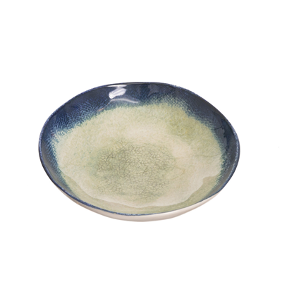 Farfurie adanca pentru servire, ceramica, albastru,500 ml, 21x5 cm [2]