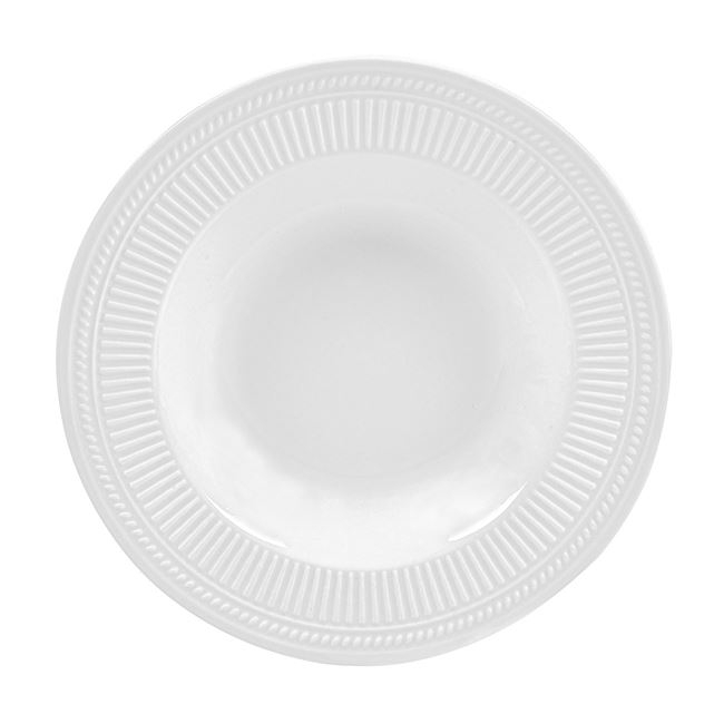 Farfurie adanca pentru servire,portelan,alb,22 cm