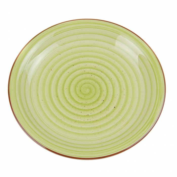 Farfurie intinsa pentru servire,ceramica,verde deschis,26 cm