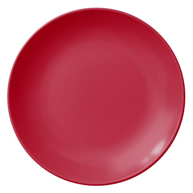 Oem Farfurie intinsa tip platou pentru servire,ceramica,rosu,26 cm