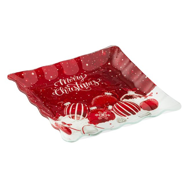 Farfurie patrata desert cu margine ondulata Globulete [2]