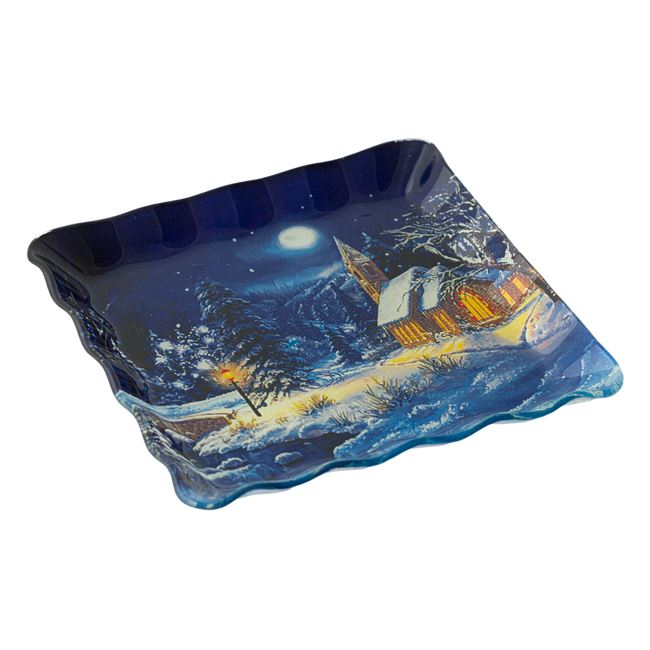 Farfurie patrata pentru desert Night Blue [2]