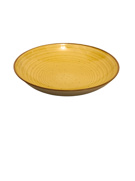 Ipec Farfurie adanca pentru servire,ceramica, galben, 21 cm