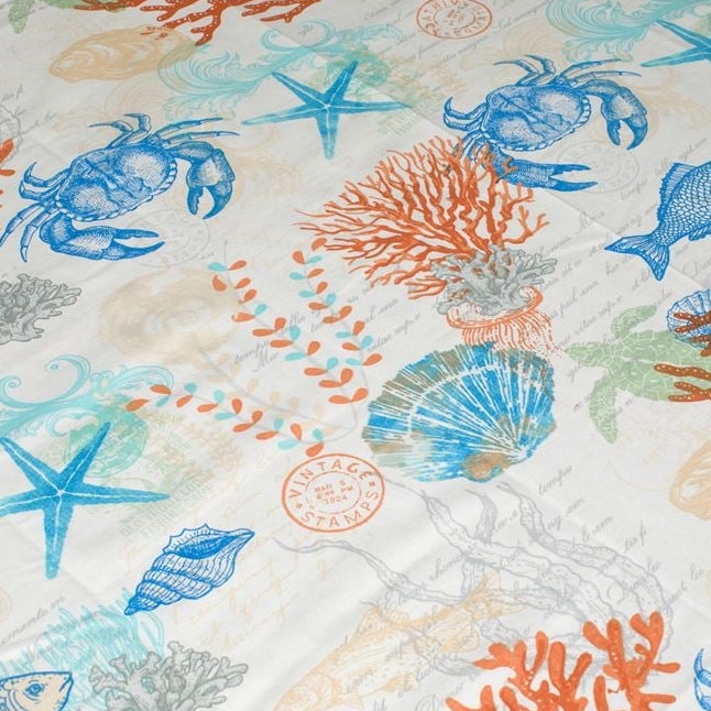 Fata de masa cu model coral,bej, 180x140 cm [2]