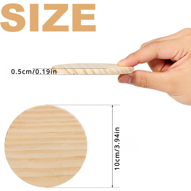 Felie rotunda lemn pentru activitati crafts,natur, 10x0.5 cm [10]