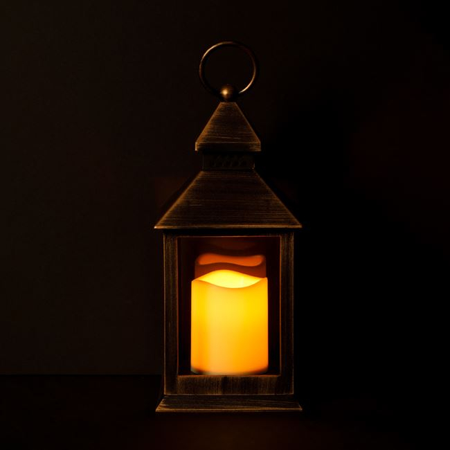 Felinar decorativ cu maner si lumanare led [2]