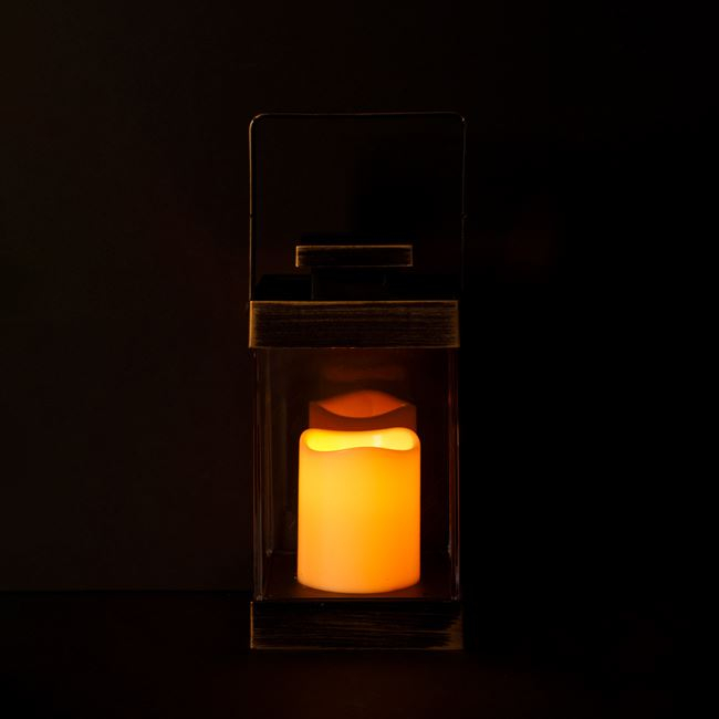 Felinar decorativ cu maner si lumanare led [2]