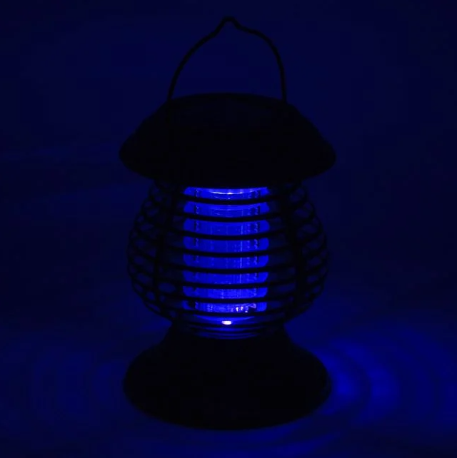 Felinar solar LED 2 in 1 anti insecte, UV si lumina alba, negru, Ø13.5x16 cm [4]