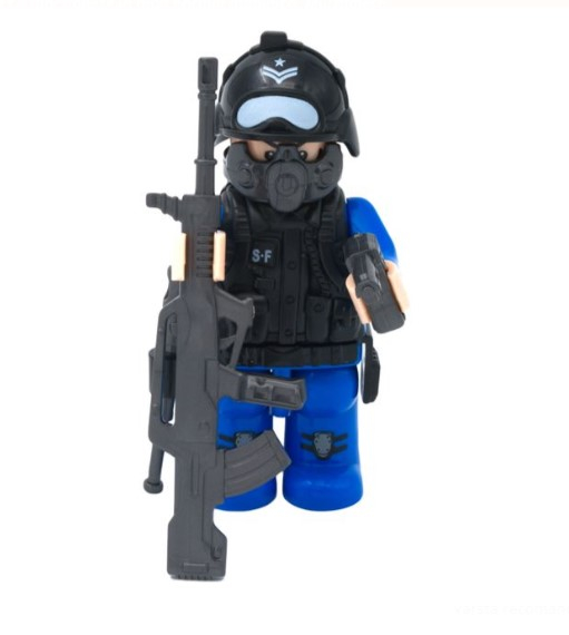 Figurina politist cu accesorii incluse, plastic,9 cm
