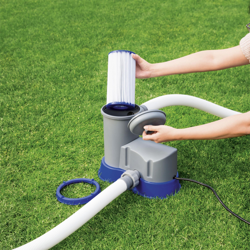 Filtru curatare pentru pompa piscina,5678 L/h, Ø10.6 x 20.3 cm, alb/albastru [2]