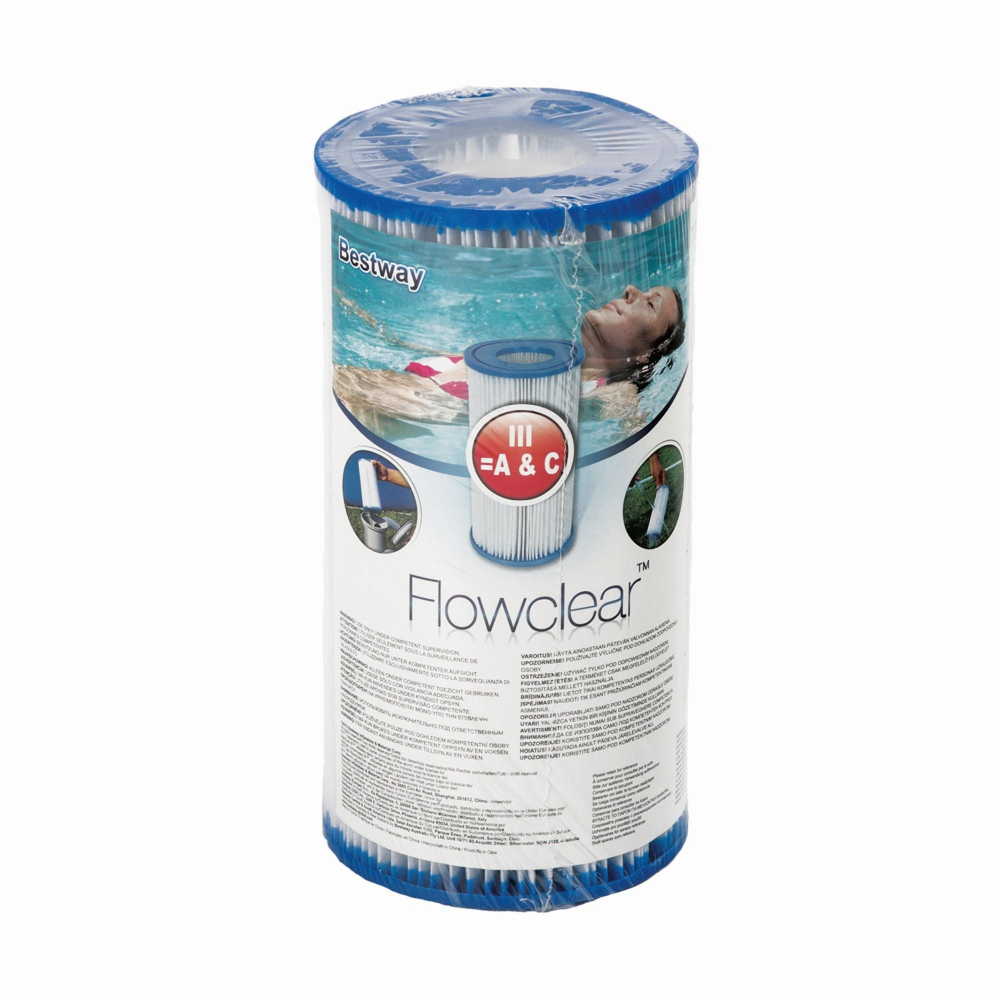Filtru curatare pentru pompa piscina,5678 L/h, Ø10.6 x 20.3 cm, alb/albastru [3]