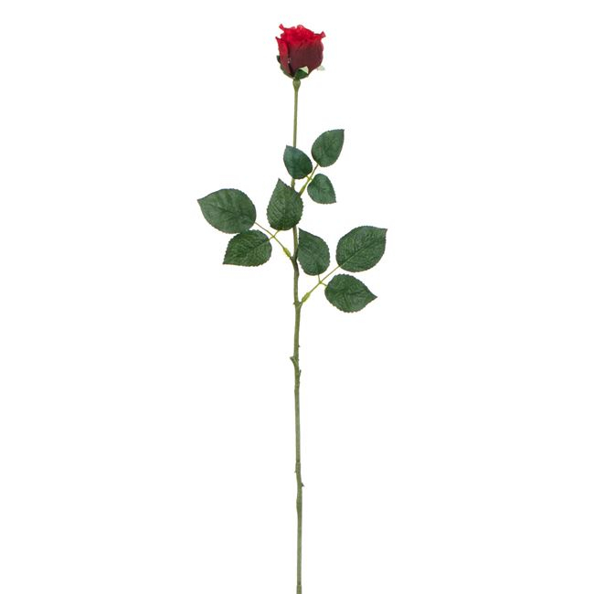 Fir boboc trandafir decorativ,plastic,rosu,60 cm