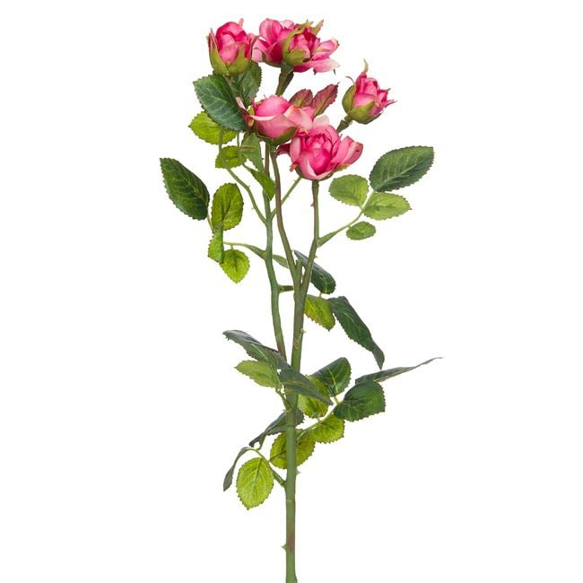 Fir floare trandafir decorativ,plastic,rosu,65 cm