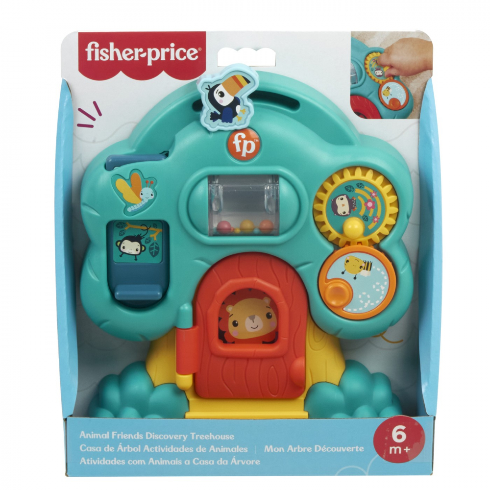 FISHER PRICE ANIMAL FRIENDS CENTRU DE ACTIVITATI CASUTA DIN COPAC