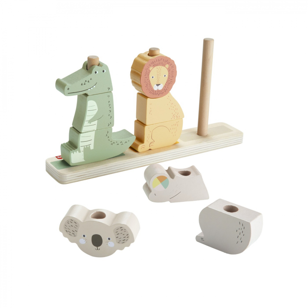 FISHER PRICE JOC DE STIVUIRE DIN LEMN CU ANIMALUTE [10]