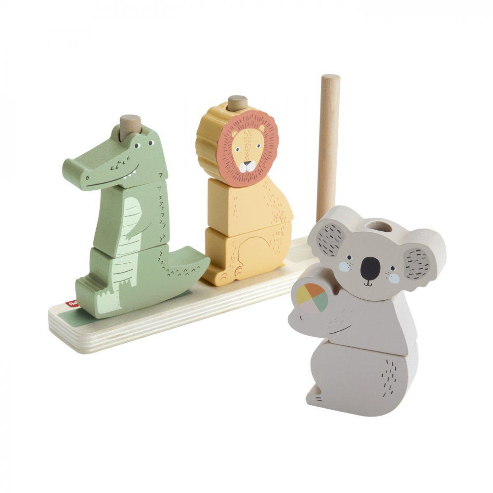 FISHER PRICE JOC DE STIVUIRE DIN LEMN CU ANIMALUTE [2]