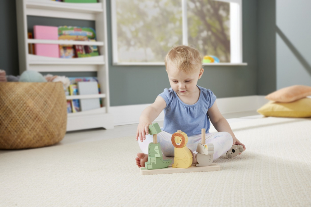FISHER PRICE JOC DE STIVUIRE DIN LEMN CU ANIMALUTE [5]