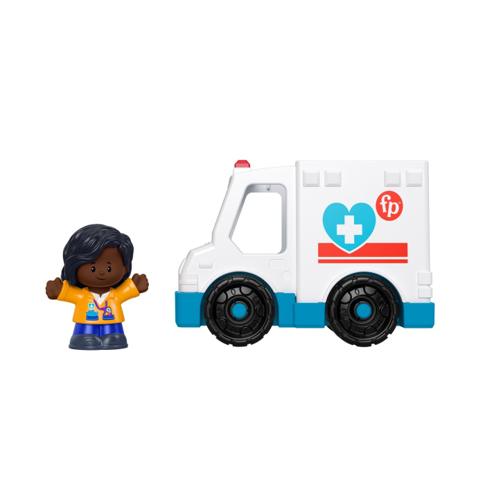 Fisher Price Little People - Vehicul Ambulanță 10cm  [6]