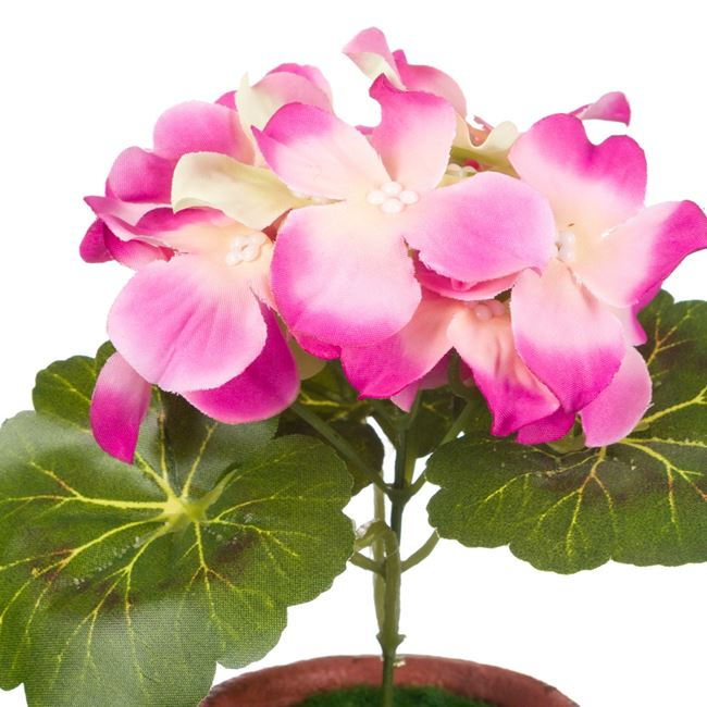 Floare mini hortensie decorativa in ghiveci ceramic [2]