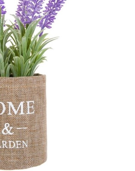 Flori de lavanda artificiale decorative in ghiveci acoperit cu panza de iuta [3]