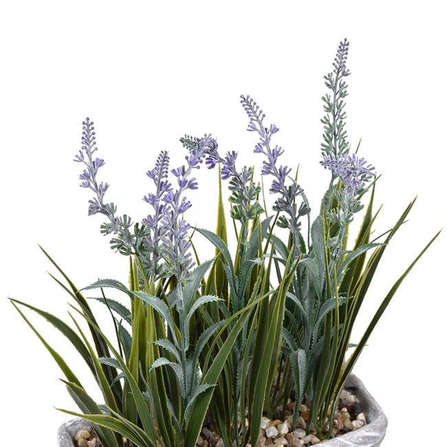 Flori de lavanda artificiale decorative in ghiveci ceramic [2]
