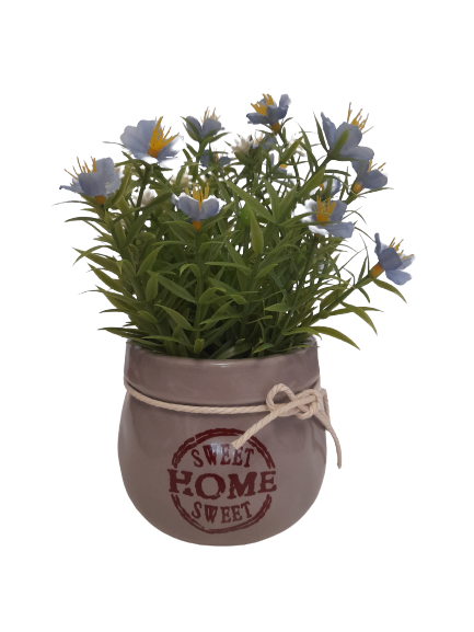 Floricele artificiale decorative in ghiveci ceramic Sweet home [2]