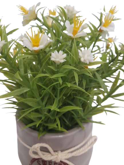 Floricele artificiale decorative in ghiveci ceramic Sweet home [3]