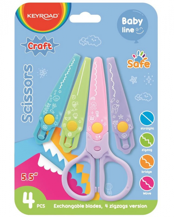 Foarfeca creativa cu 4 rezerve pentru hartie [2]