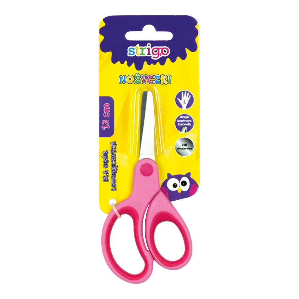 Foarfecă Strigo 13 cm copii, roz/albastru [2]