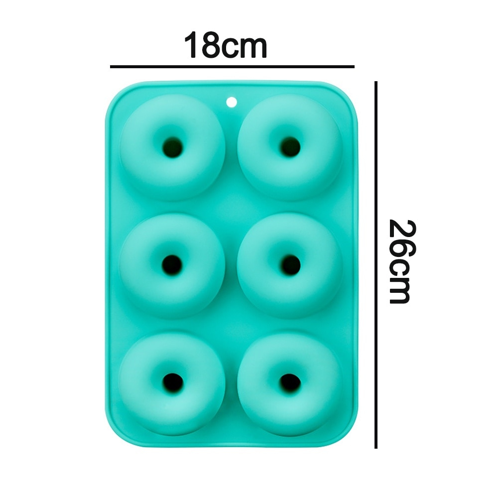 Forma de copt cu 6 locuri design gogosi din silicon,diverse culori,26x18 cm [5]