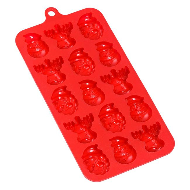 Forma de copt din silicon cu 15 compartimente,modele Craciun,20x10x1.5 cm [2]