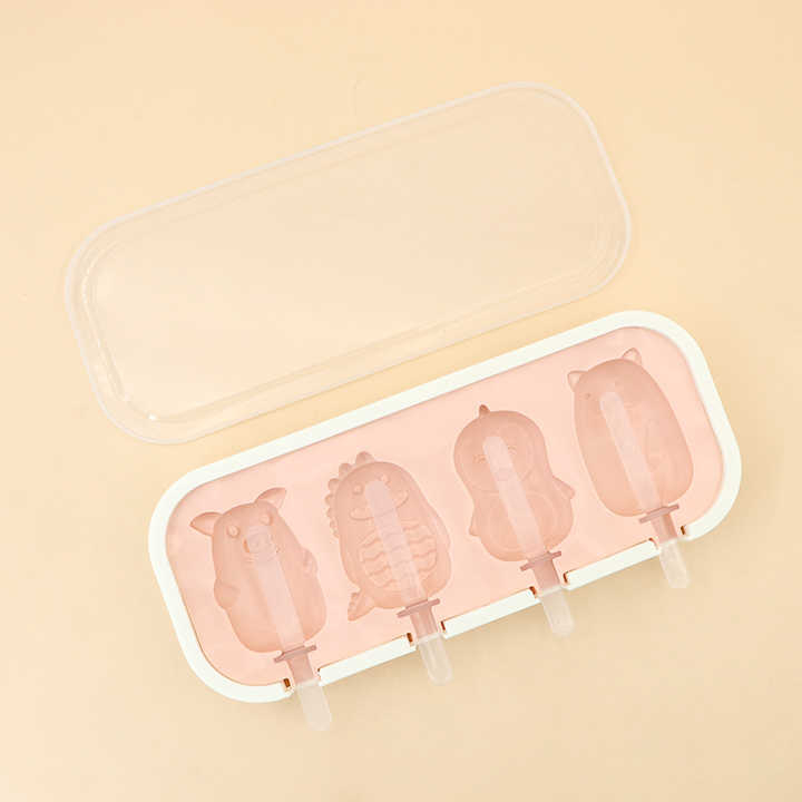 Forma de silicon pentru inghetata ,model animalute,diverse culori,24x10 cm [3]