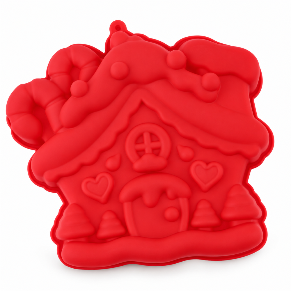 Forma din silicon Casuta de turta dulce,24x5x23,5cm,diverse culori