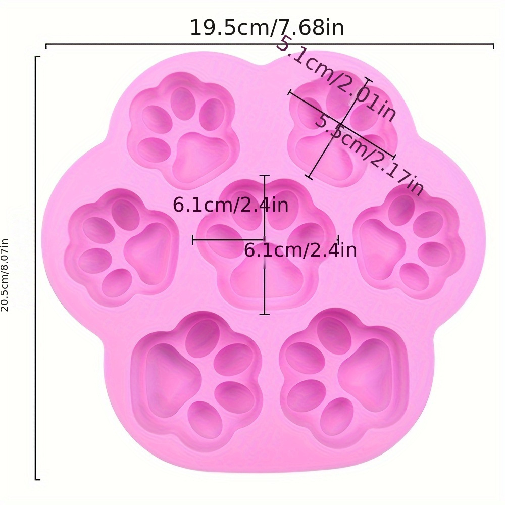 Forma din silicon pentru biscuiti,forma de labuta de catel,diverse culori,20x19.5 cm [3]