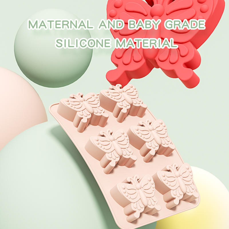 Forma din silicon pentru briose si biscuiti, forma fluturi, 6 alveole,25x17x3 cm [4]