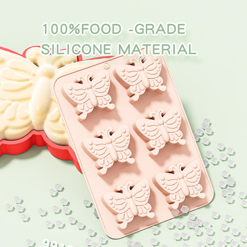 Forma din silicon pentru briose si biscuiti, forma fluturi, 6 alveole,25x17x3 cm [5]