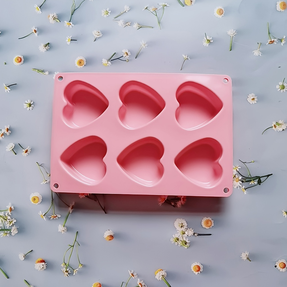 Forma din silicon pentru briose si biscuiti, forma inima, 6 alveole,26x18x4 cm [2]