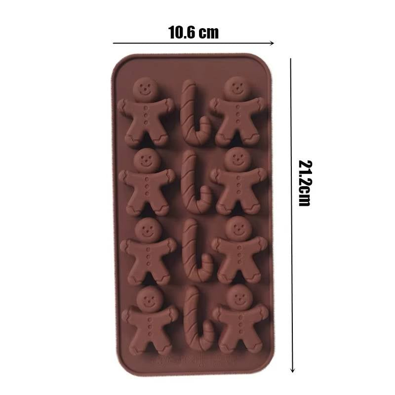 Forma din silicon pentru jeleuri, bomboane si ciocolata Craciun, 12 compartimente, 11x21 cm [2]