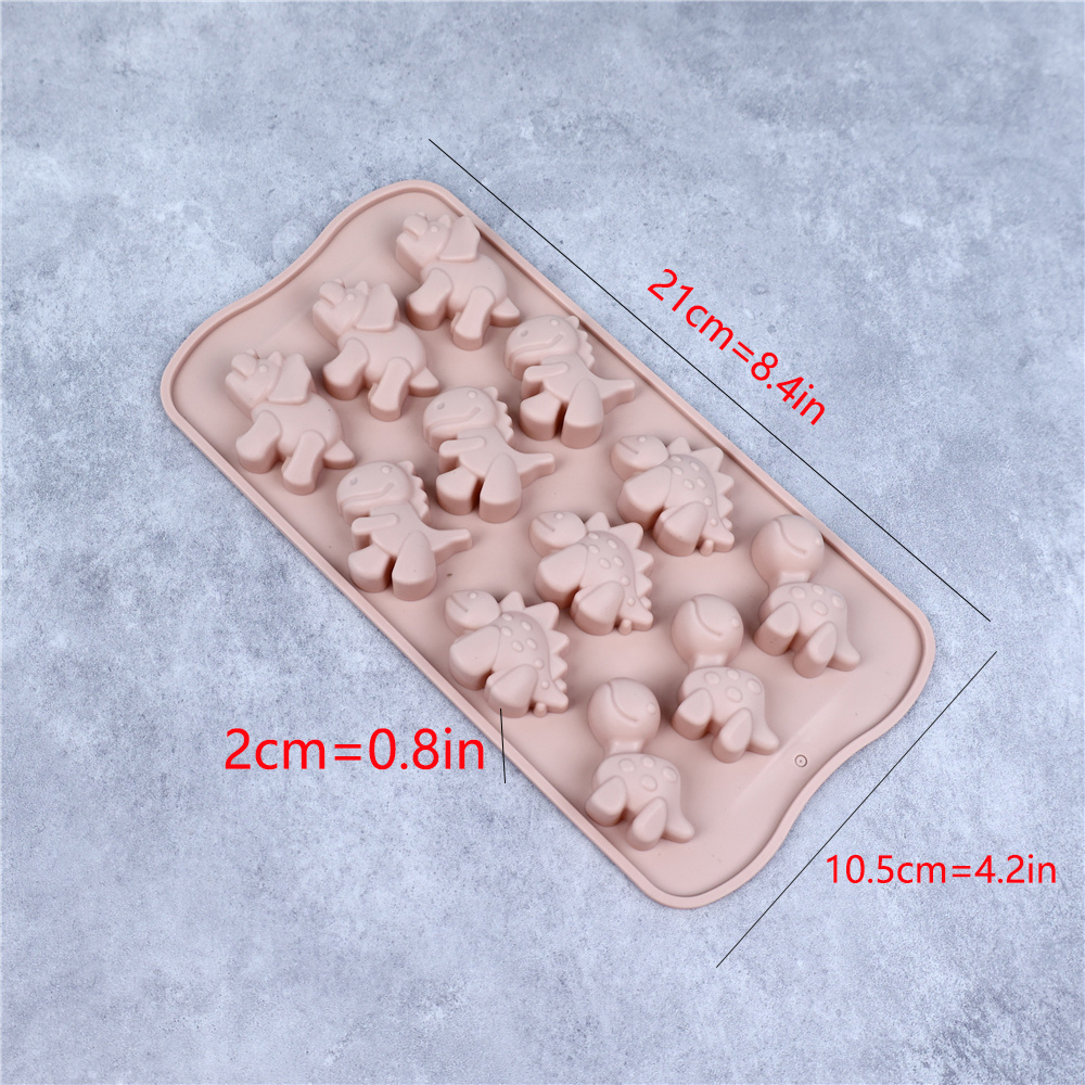 Forma din silicon pentru jeleuri si bomboane, design dinozauri,12 alveole,21x7 cm [3]