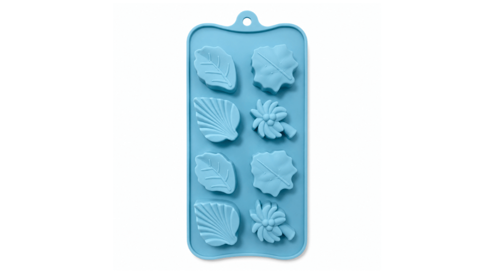 Forma din silicon pentru jeleuri si bomboane, design frunze,8 alveole,21x10 cm [2]