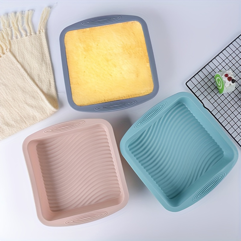 Forma din silicon pentru tort sau tarta,forma patrata, diverse culori,26x24x5 cm [6]