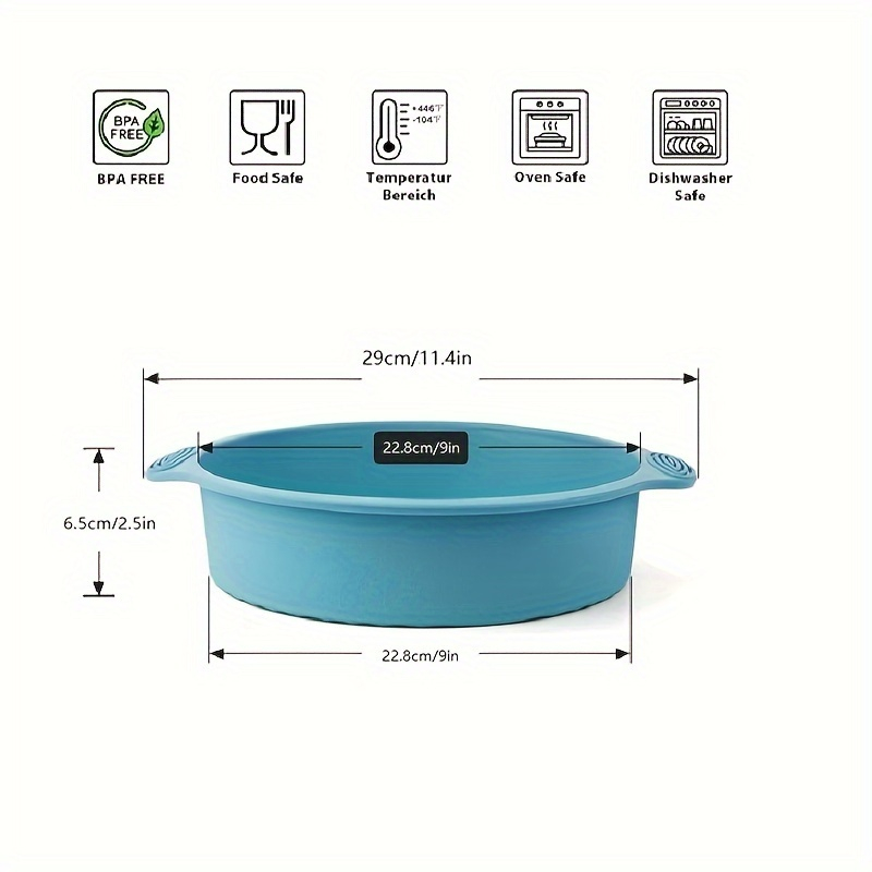 Forma din silicon pentru tort sau tarta,forma rotunda, diverse culori,29x22x6.5 cm [4]