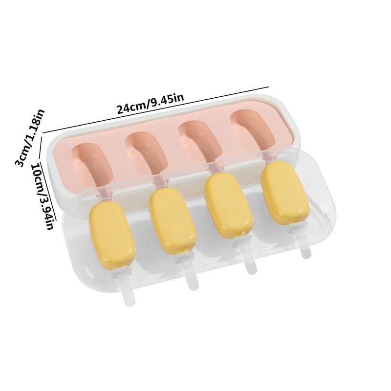 Forma inghetata din silicon cu 4 compartimente,bete si capac,21.5x12.5x2 cm [5]