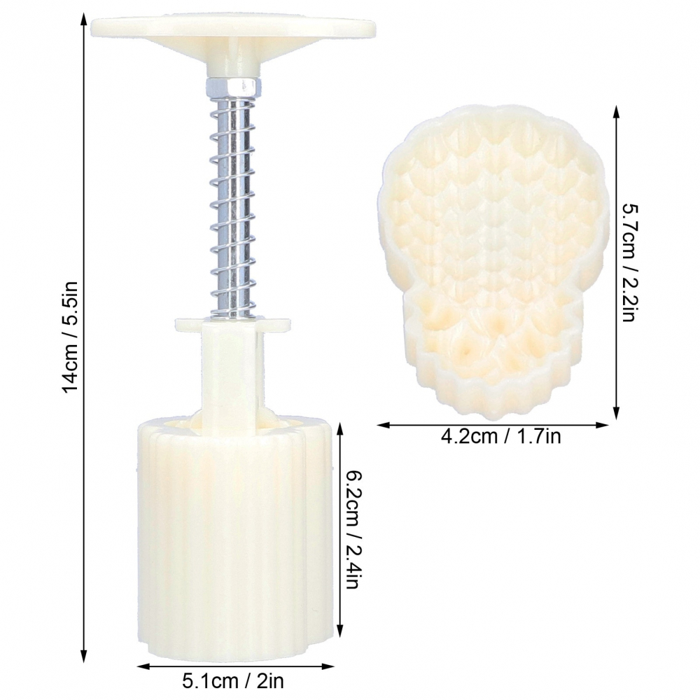 Forma pentru prajituri, 2 matrite ananas, plastic, alb [4]