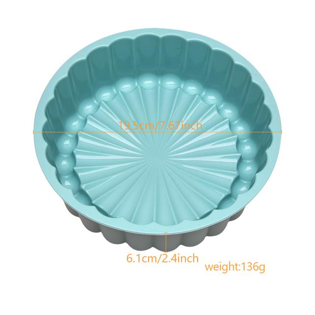 Forma rotunda din silicon pentru prajituri,diverse culori,19x6 cm [7]