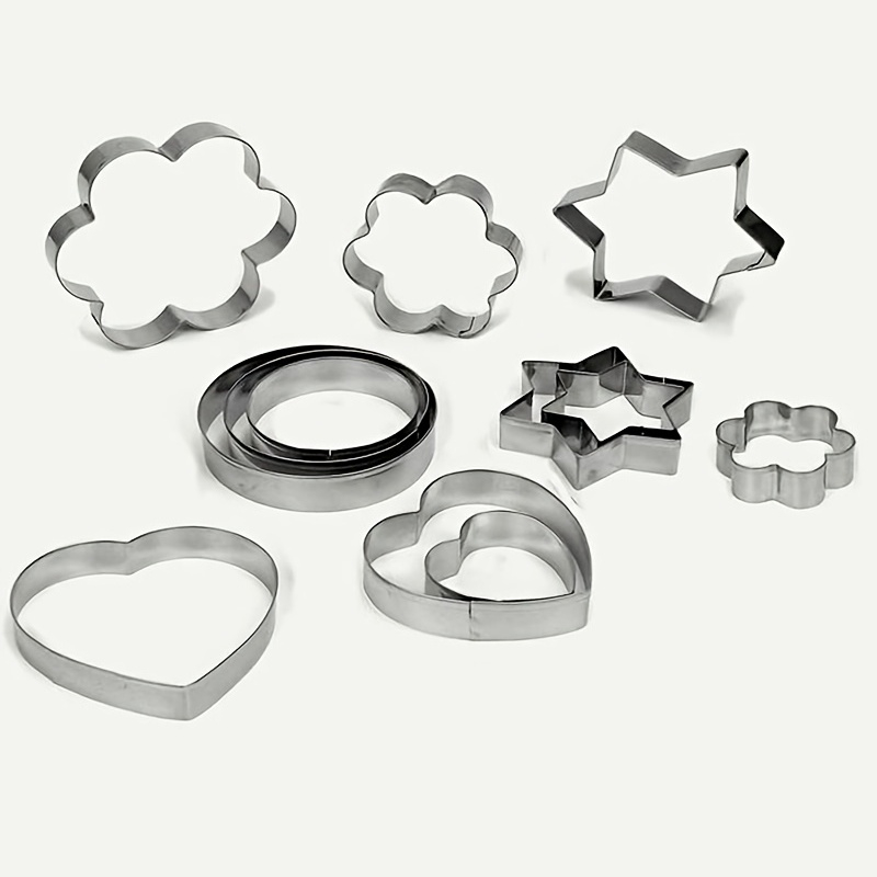 Forme metalice pentru fursecuri,4 modele,12 bucati/set [4]