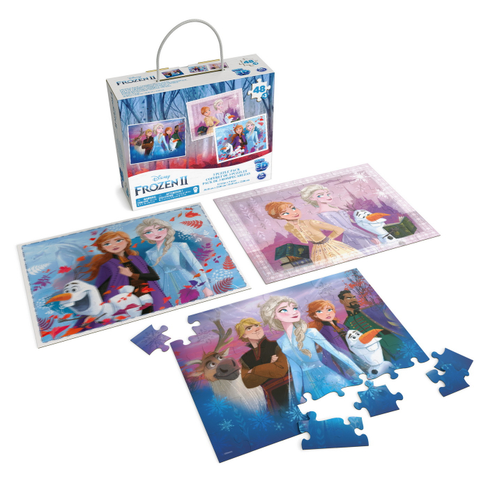 Frozen2 Set 3 Puzzle-uri 3D cu 48 Piese  [3]
