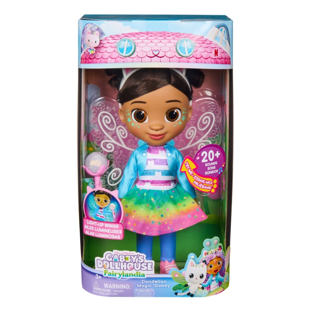 GABBYS DOLLHOUSE FAIRYLANDIA MAGIA PAPADIEI PAPUSA GABBY INTERACTIVA 33CM