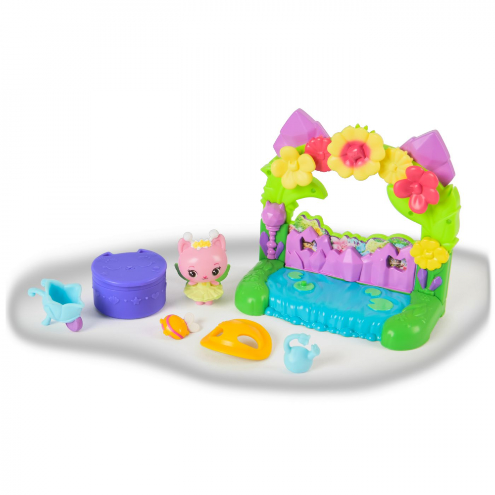 GABBYS DOLLHOUSE FILMUL SET BALCONUL GRADINA FERMECATA SI FIGURINA KITTY CU ACCESORII [2]