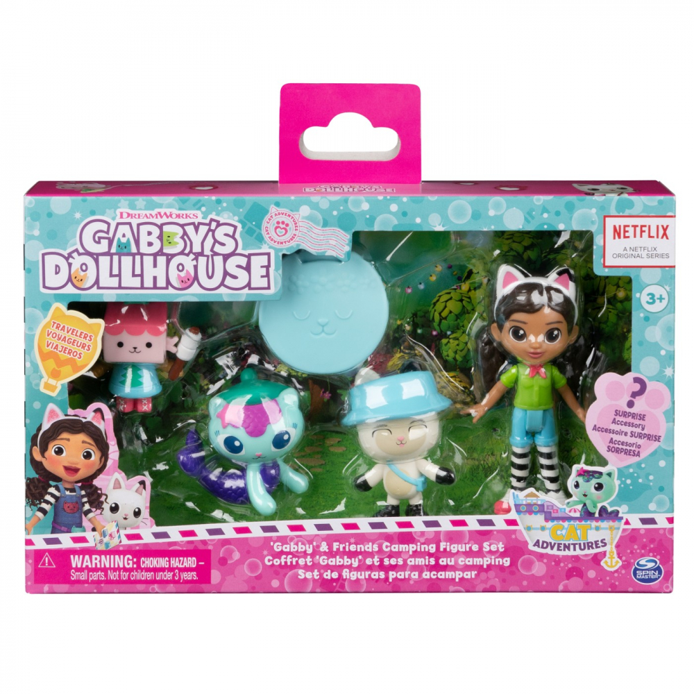 Set de joaca Gabbys Dollhouse-set camping cu 4 figurine